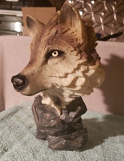 Ceramic Wolf Bust Repair